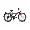 Bicicleta infantil Chanty de 24" – Niño – Negra/Roja – 7 marchas
