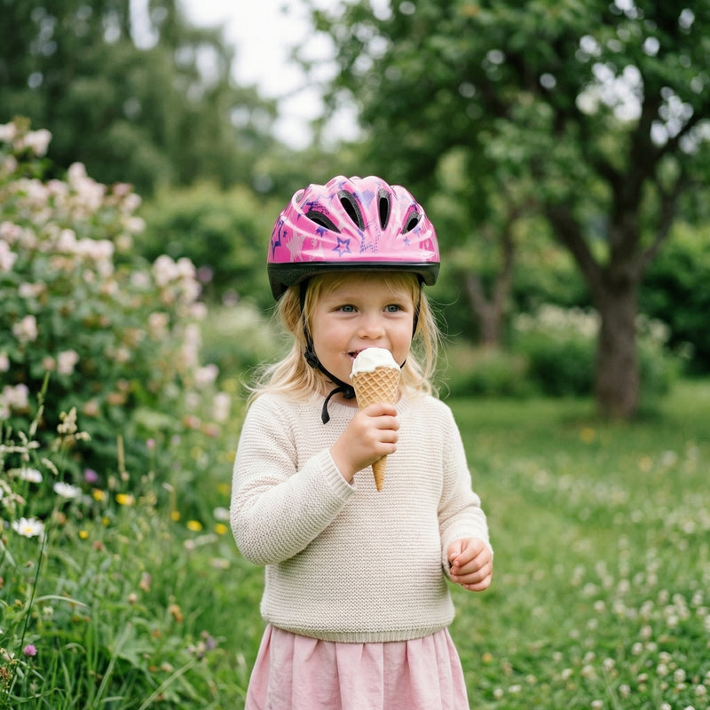 Chanty Casco infantil – Rosa con estrellas