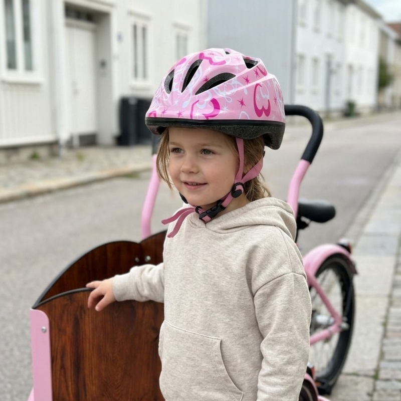 Chanty Casco infantil – Rosa con corazones