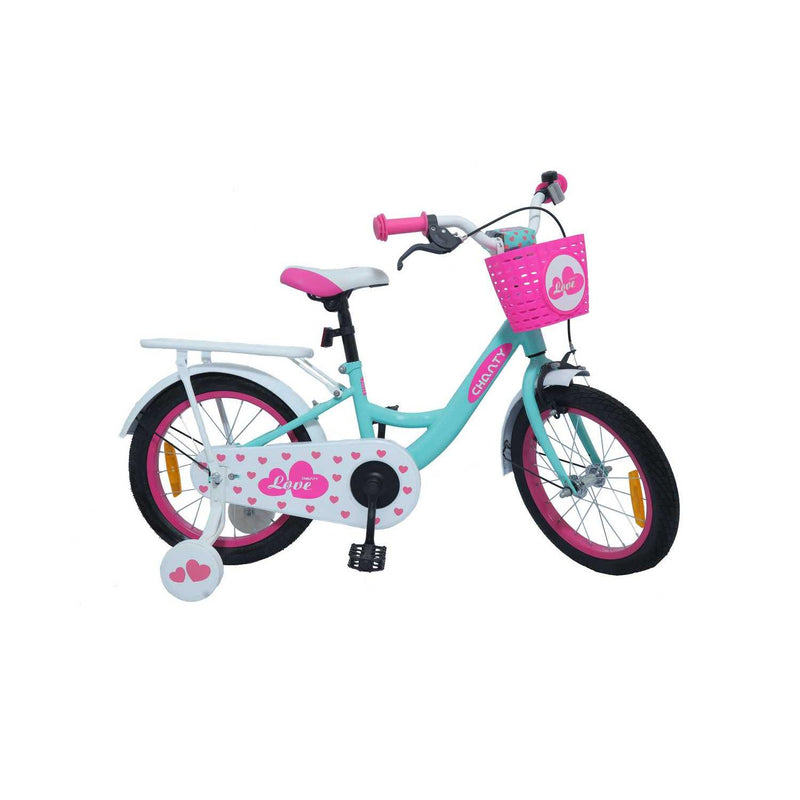 CHANTY Love 16" Bicicleta infantil verde menta | Niñas |
