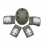 CHANTY Casco infantil + Set de protección – Beige arena